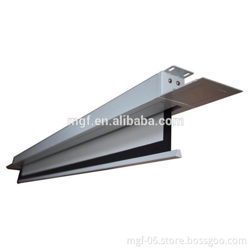 120"Ceiling Recessed Motorized Projection Screen Matt White